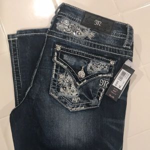 Miss Me Saddleback Jean mid rise boot 34 inseam